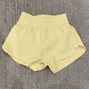 Abercrombie YPB butter yellow shorts